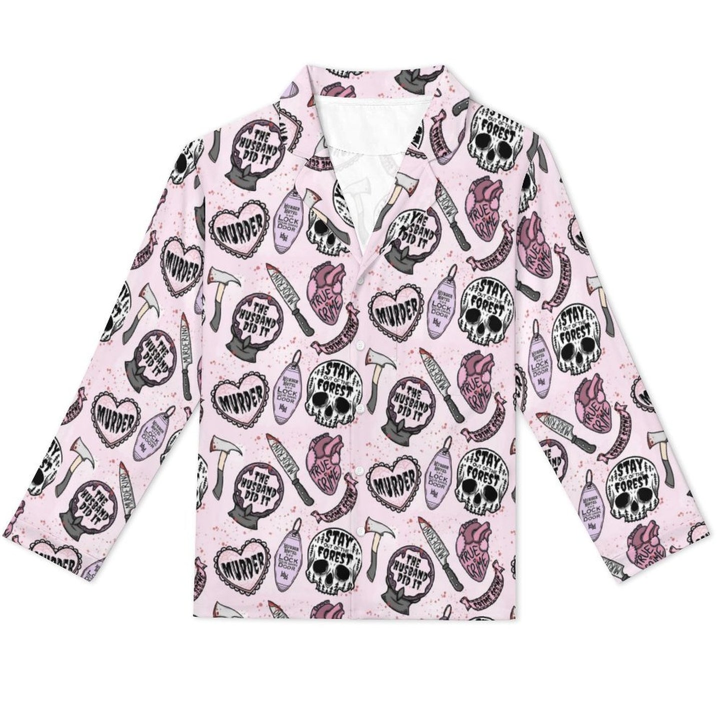 Long Pajama Set - Light Pink True Crime Junkie