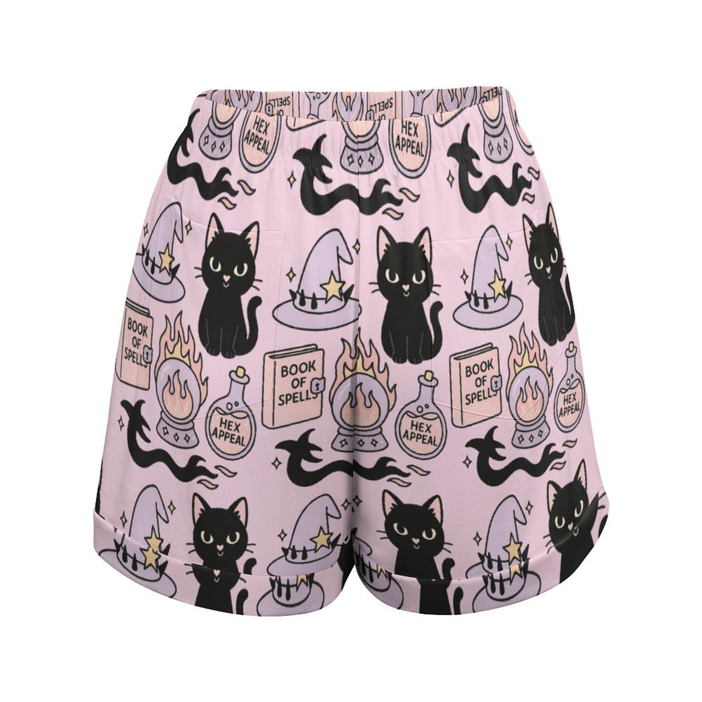 High-Waisted Shorts - Pastel Pink - Hex Appeal