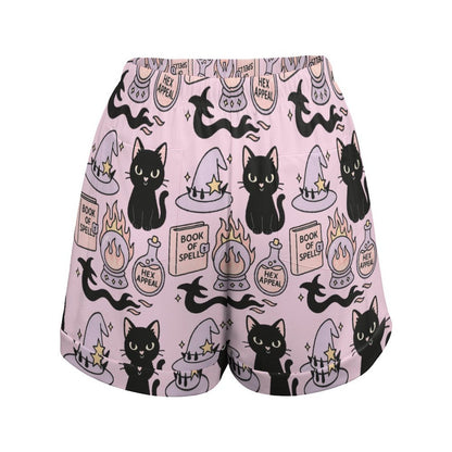 High-Waisted Shorts - Pastel Pink - Hex Appeal