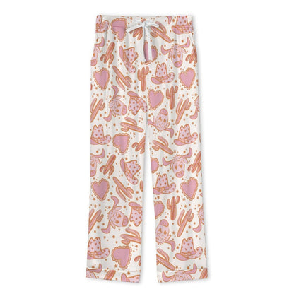 Long Pajama Set - Cute Western Cow
