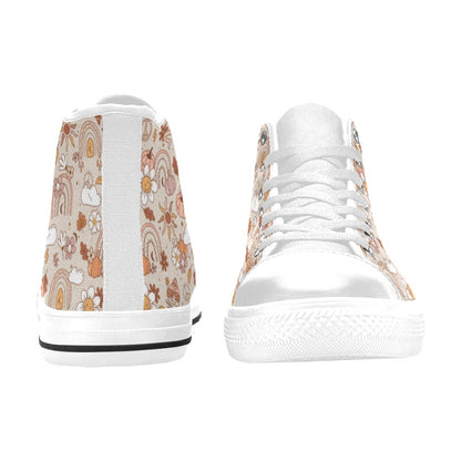 Hi-Top Shoes - Boho Rainbow Print