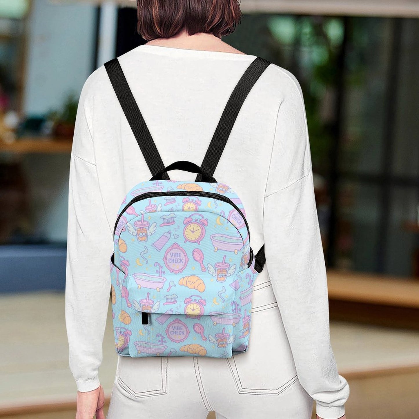 Mini Backpack - Vibe Check - Pastel Blue