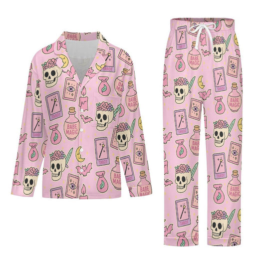 Pastel Pink Punky Rebel Skull
