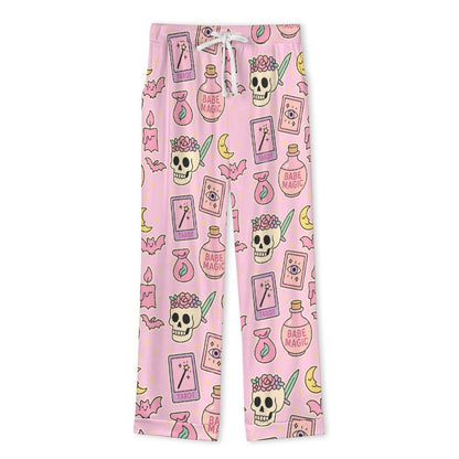 Pastel Pink Punky Rebel Skull