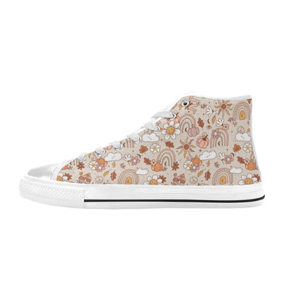 Hi-Top Shoes - Boho Rainbow Print