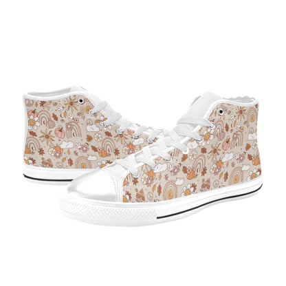 Hi-Top Shoes - Boho Rainbow Print