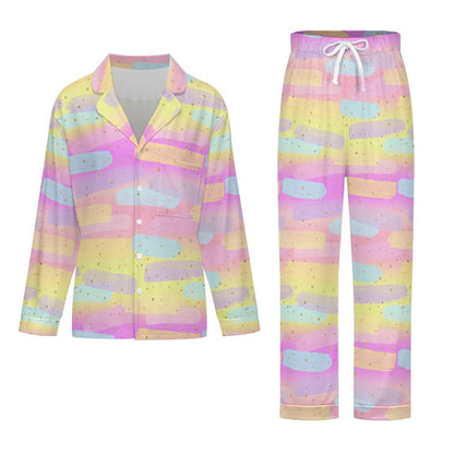 Long Pajama Set - Pastel Paints Print
