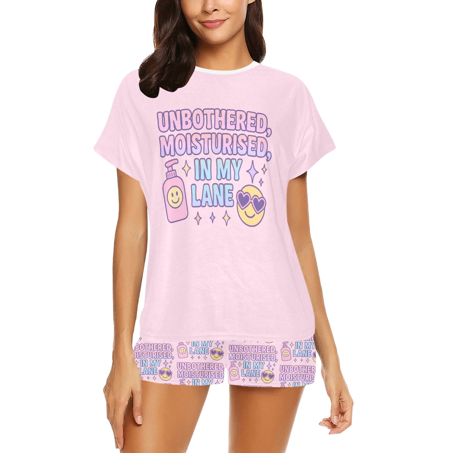 Short Pajama Set - Unbothered, Moisturized, In My Lane