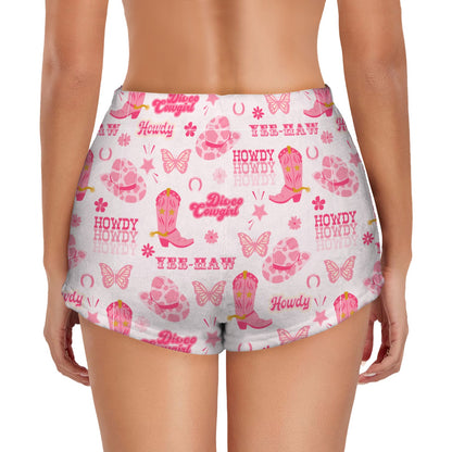 Flannel PJ Shorts - Cowgirl Yee Haw