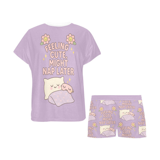 Short Pajama Set - Feeling Cute, Might Nap Later