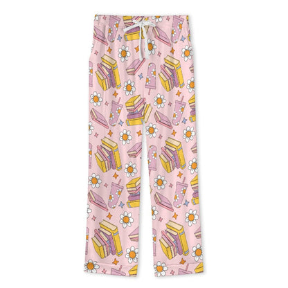 Long Pajama Set - Books & Coffee
