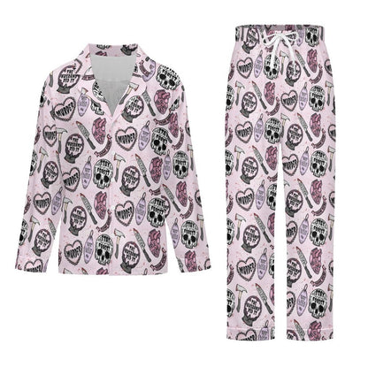 Long Pajama Set - Light Pink True Crime Junkie