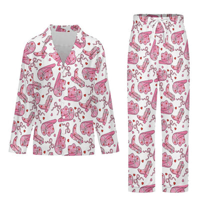 Long Pajama Set - Cowgirl Print