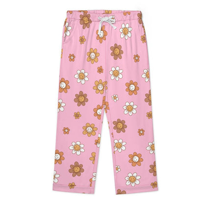 Long Pajama Set - Pink Flower Print