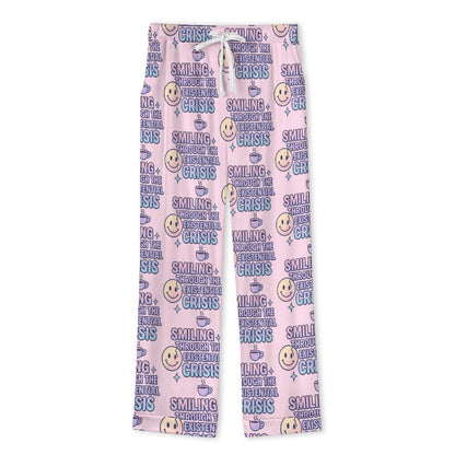 Long Pajama Sets - Smiling through the existential crisis