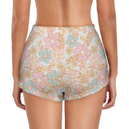 Flannel PJ Shorts - Pastel Flower Print