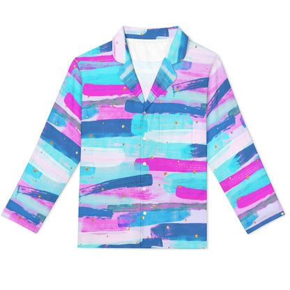 Long Pajama Set - Bright Blues