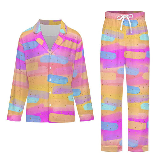 Long Pajama Set - Bright Pink