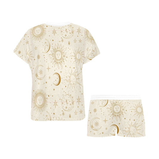 Short Pajama Set - Sun  Moon & Stars