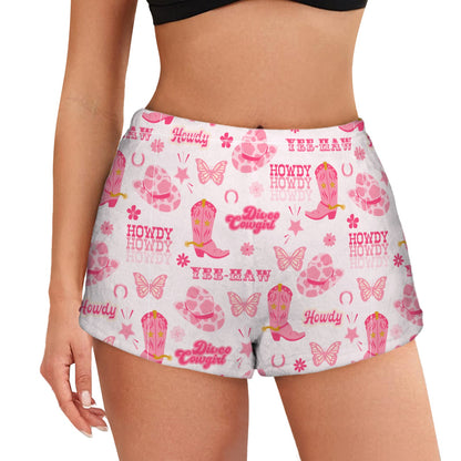 Flannel PJ Shorts - Cowgirl Yee Haw
