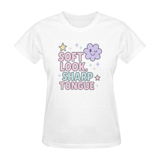 Soft Look, Sharp Tongue - Cotton T-shirt