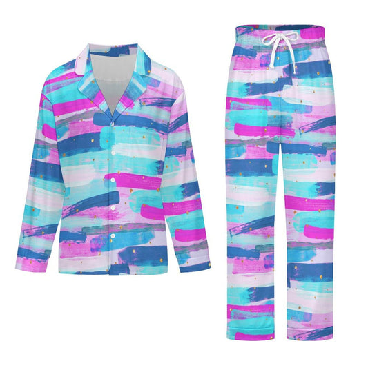 Long Pajama Set - Bright Blues