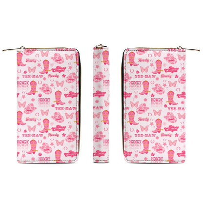 Zipped Wallet - Cowgirl Yee Haw