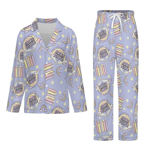 Long Pajama Set - Books Over People