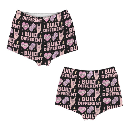 Flannel PJ Shorts - Black - Built Different