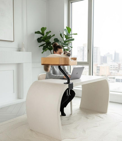 The Sustainable Desk-Mounted Cat Bed