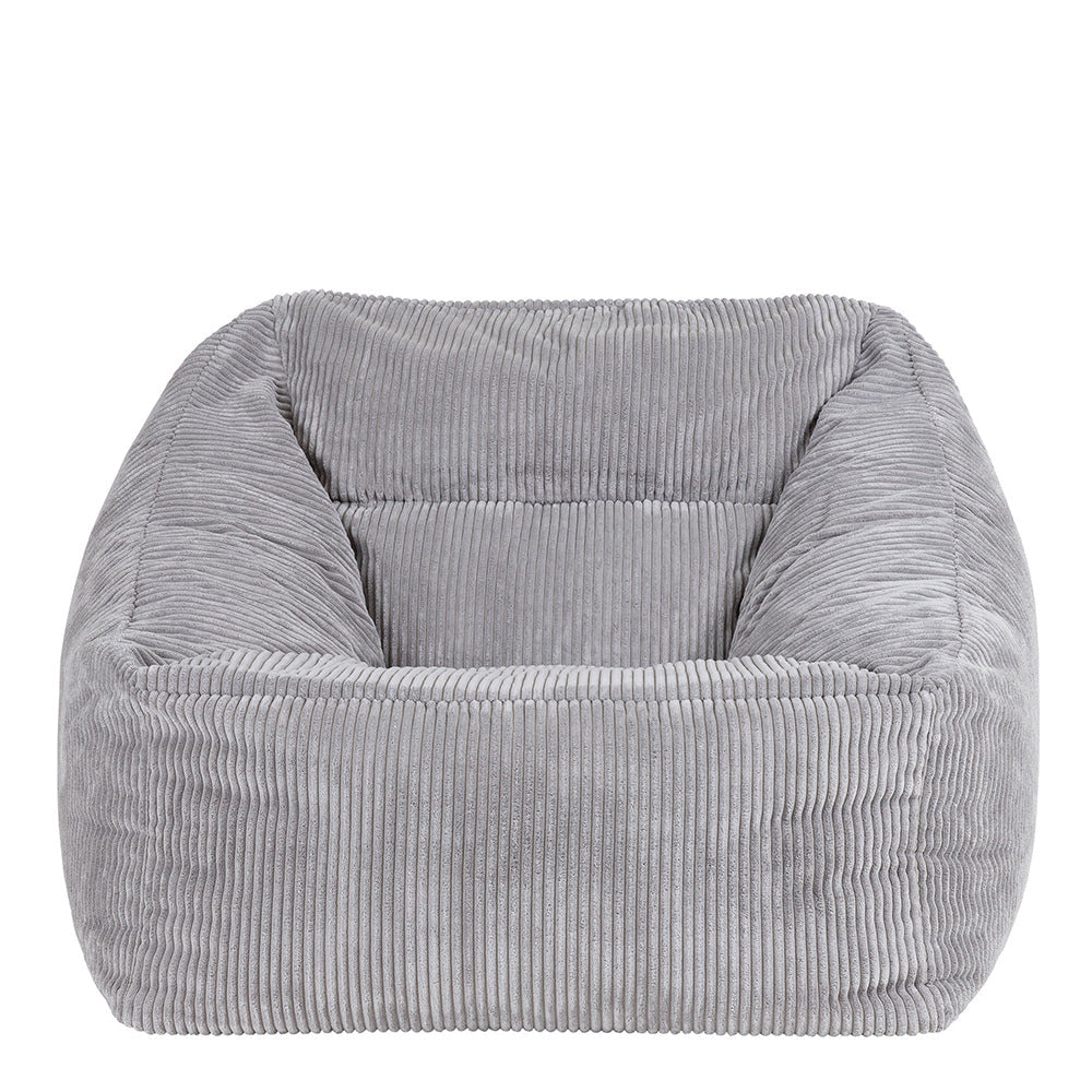 Natalia Cord Armchair Bean Bag - Grey