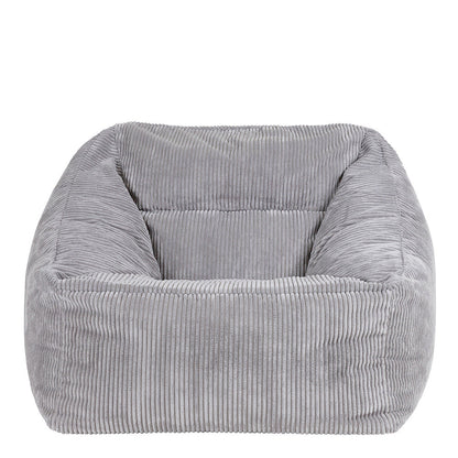 Natalia Cord Armchair Bean Bag - Grey