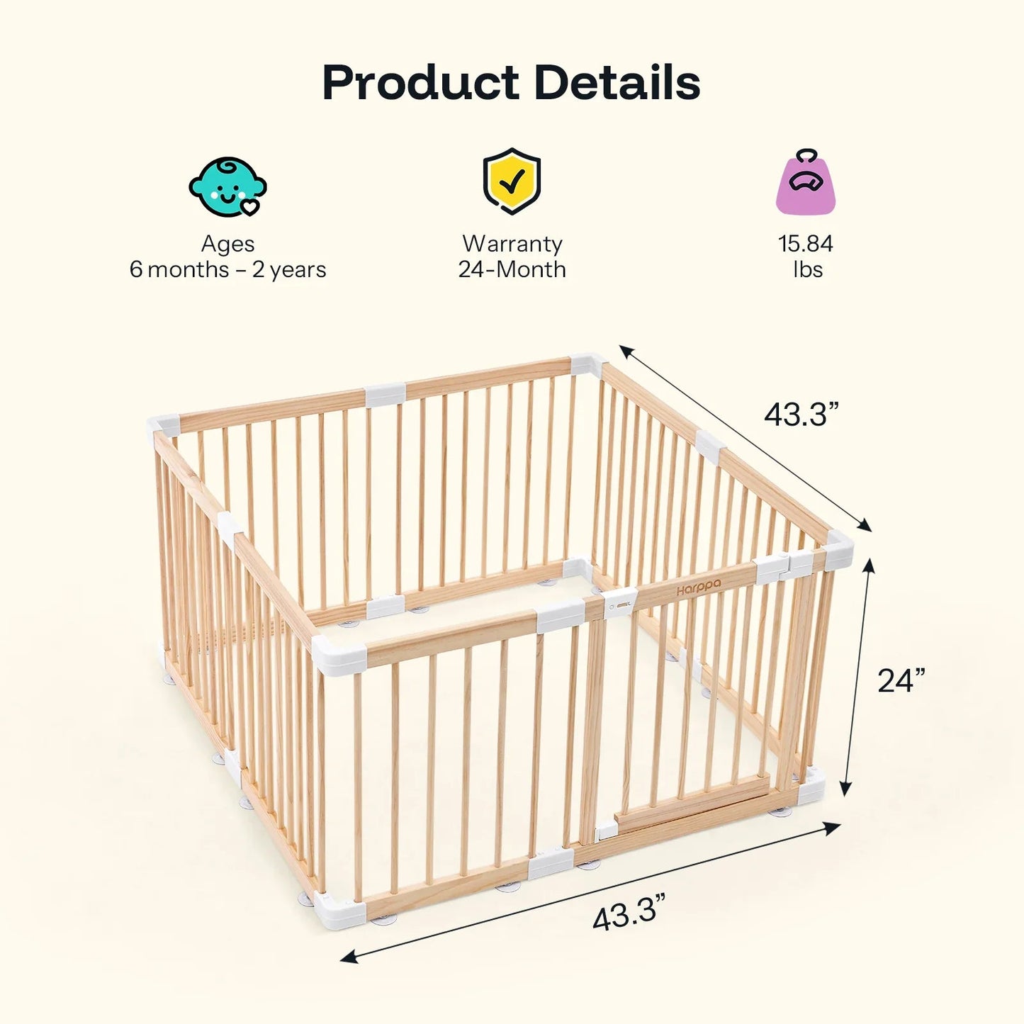 Grovi Baby Gate Playpen