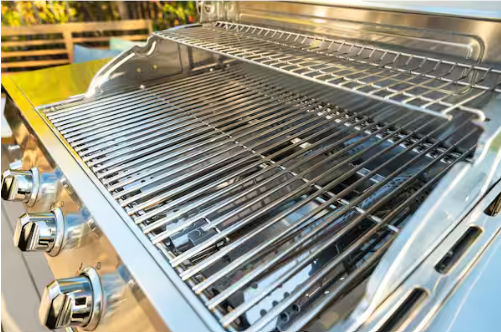 4 Burner Stainless Steel Propane Gas Grill with Side Burner