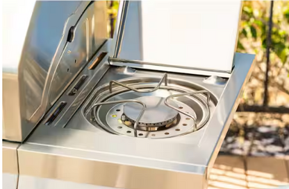 4 Burner Stainless Steel Propane Gas Grill with Side Burner