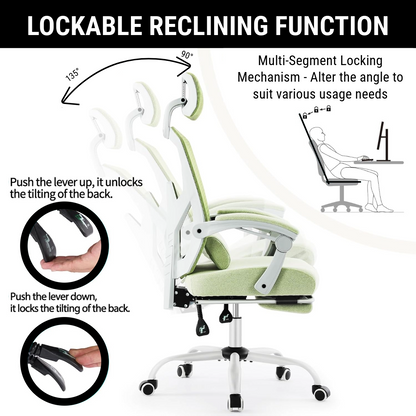 Ergonomic Office Chair with Lumbar and Headrest Support