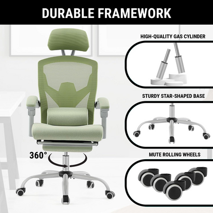 Ergonomic Office Chair with Lumbar and Headrest Support