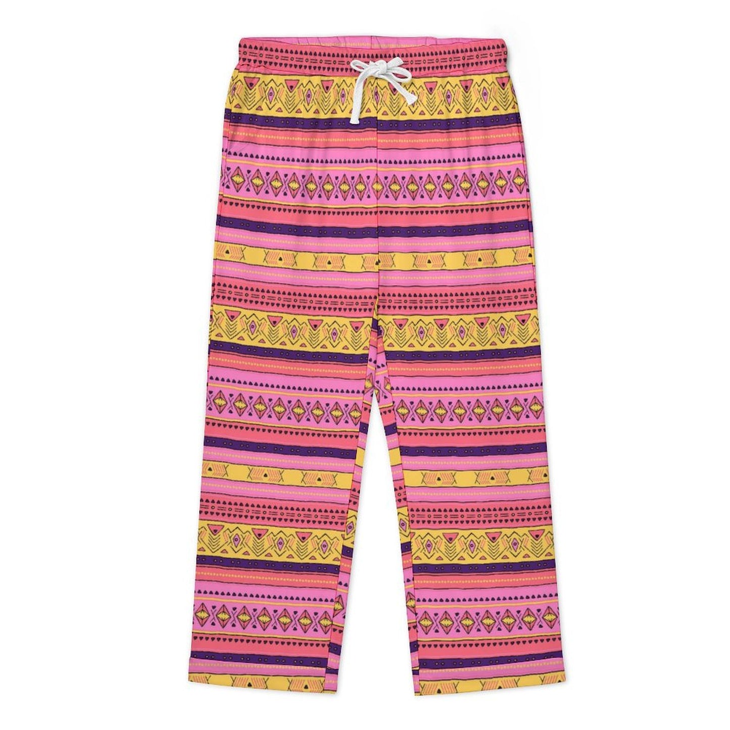 Long Pajama Set - Pink & Gold Pattern