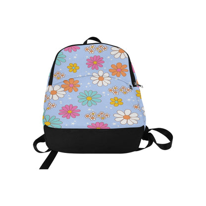 Large Backpack - Blue Flower Pattern