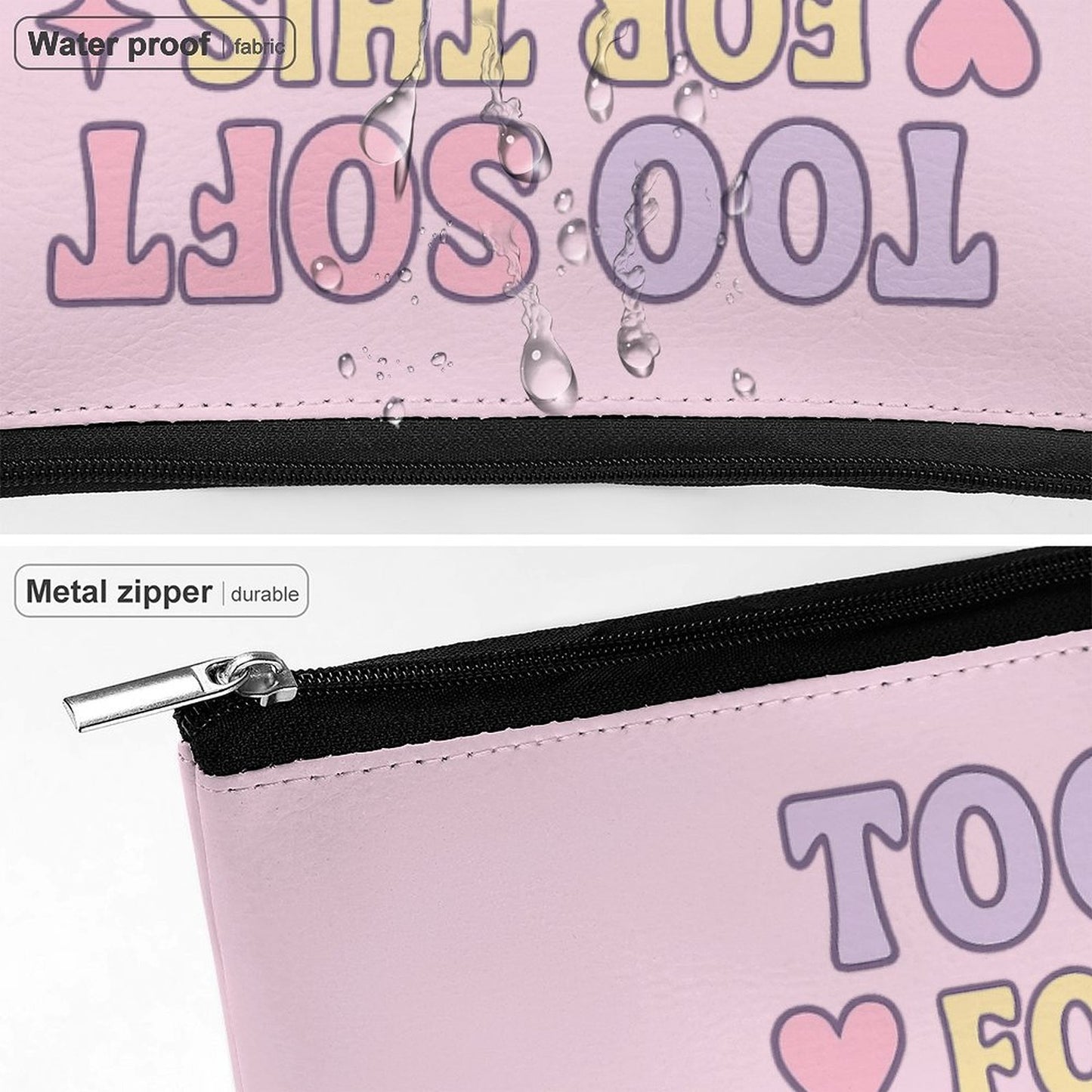 Cosmetic Bag - Too soft for this world too sharp for your BS