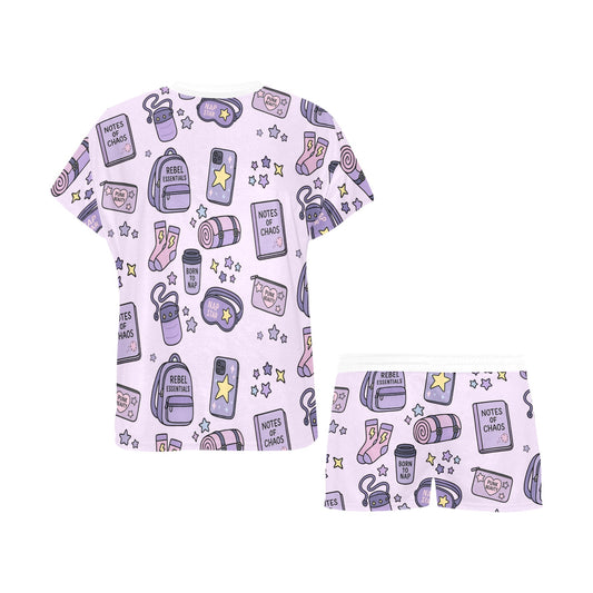 Short Pajama Set - Purple Rebel