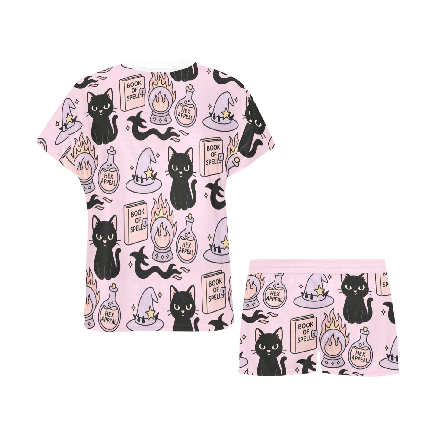 Short Pajama Set - Hex Appeal - Pastel Pink