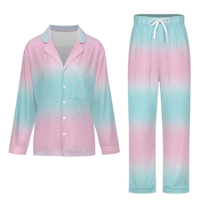 Long Pajama Set - Pastel Wave