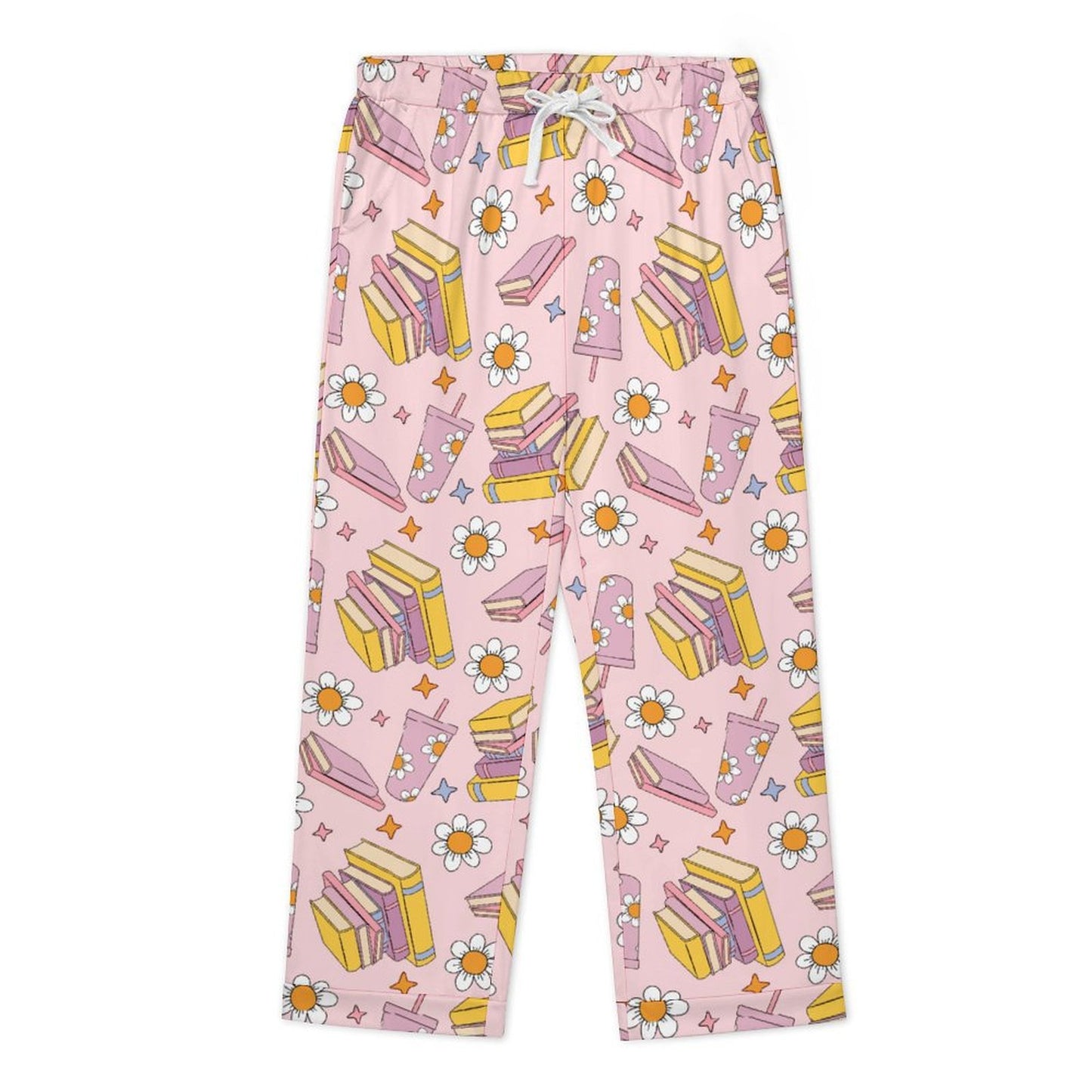 Long Pajama Set - Books & Coffee