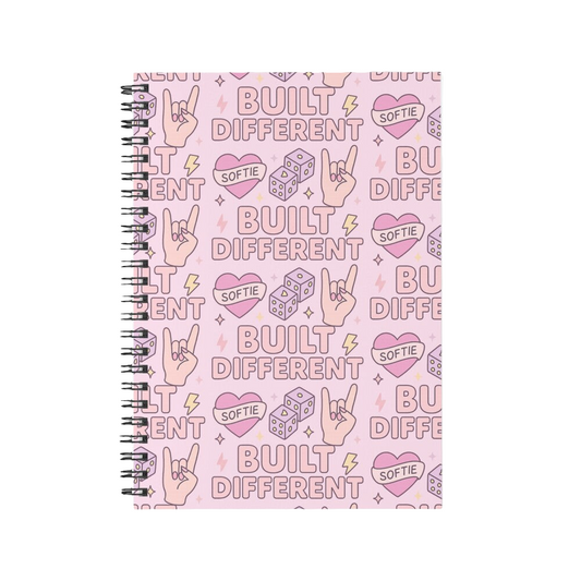 Spiral Notebook - Pink - Built Different