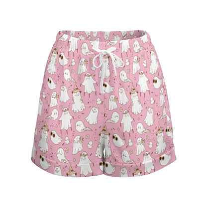Women's High Waisted Shorts - Pastel Spooky Vibes