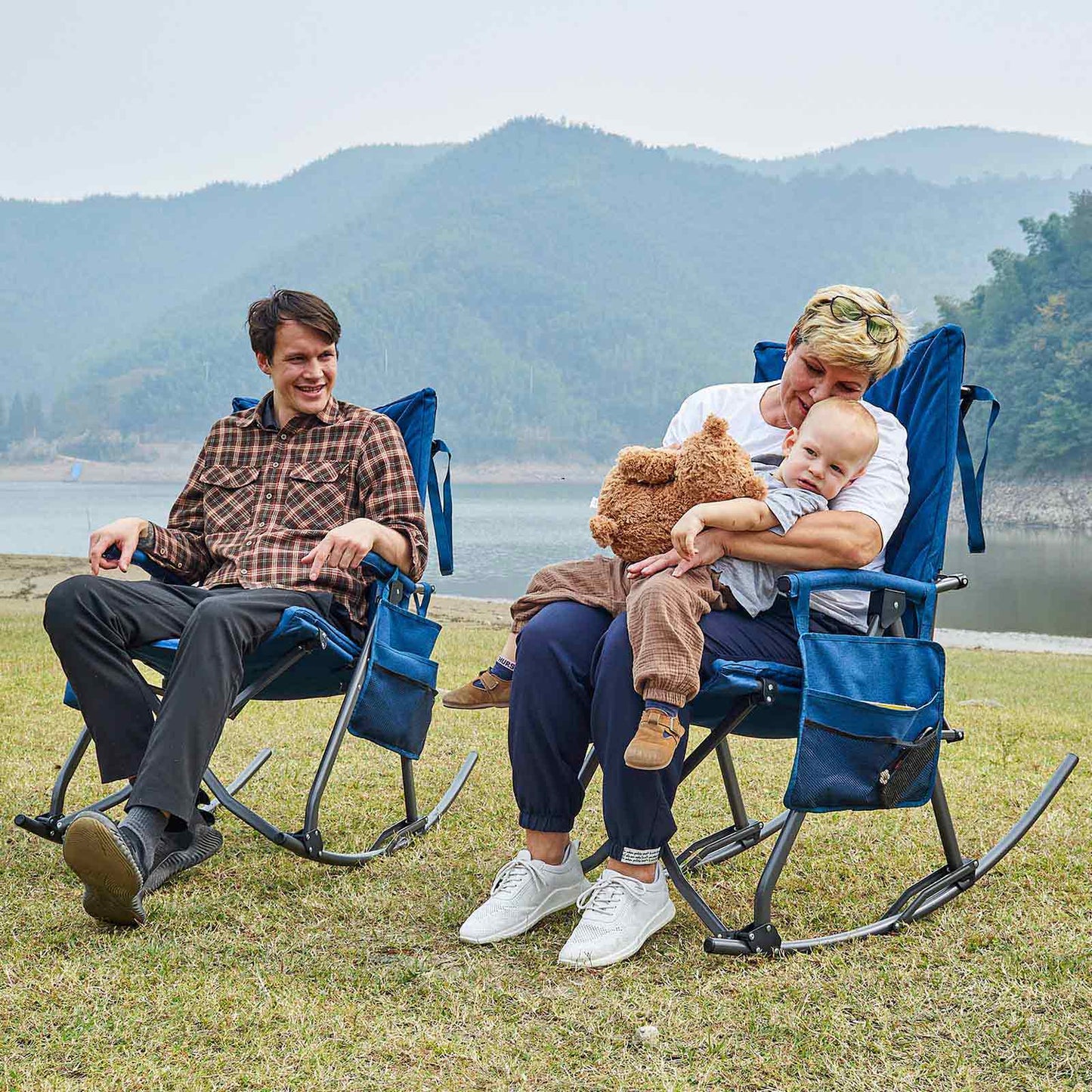 EVER ADVANCED Collapsible Patio Rocking Camping Chair