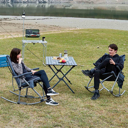 EVER ADVANCED Collapsible Patio Rocking Camping Chair