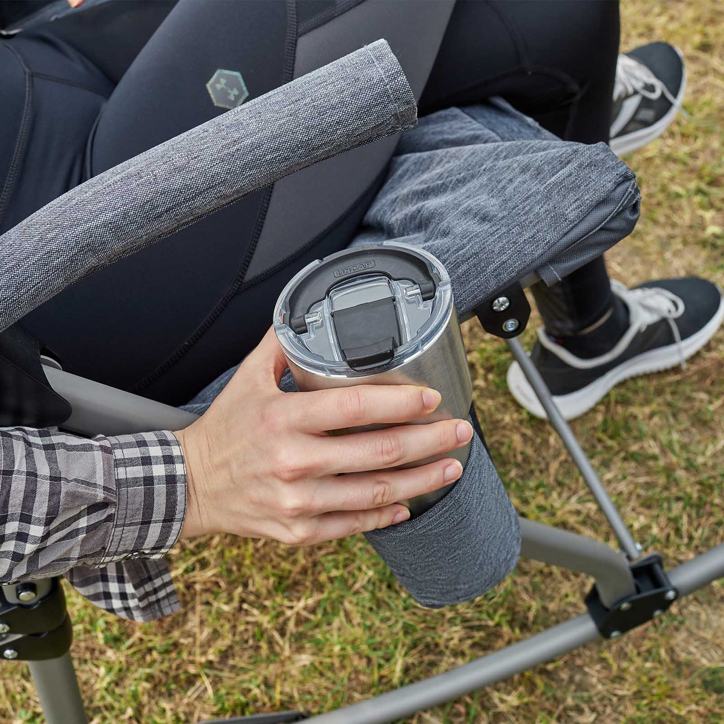 EVER ADVANCED Collapsible Patio Rocking Camping Chair