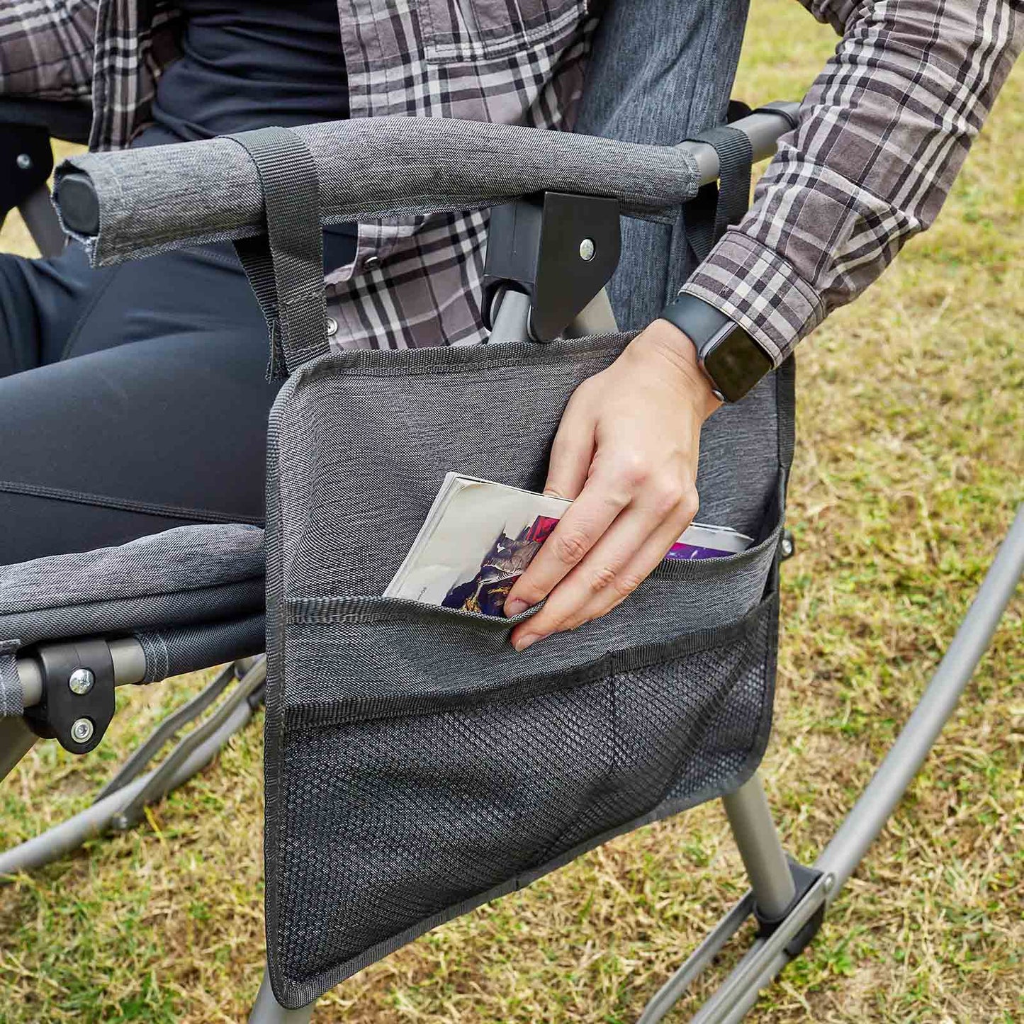 EVER ADVANCED Collapsible Patio Rocking Camping Chair